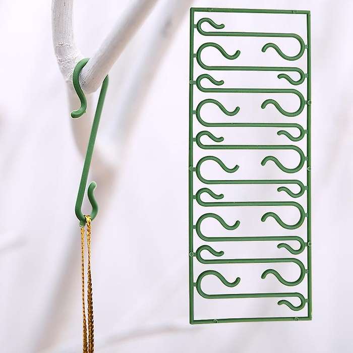 50 Packs Plastic Green Bauble Hooks for Hanging Christmas Tree Decorations,christmas Wreath,ornamen