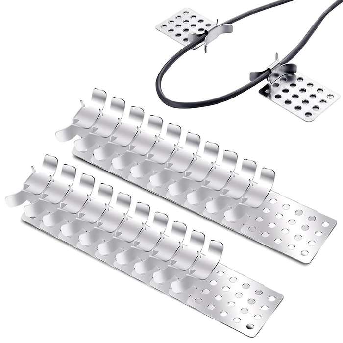 50 Pcs Roof De-icing Cable Clips Heat Cable Roof Clip Aluminum Roof Clips Outdoor Fast Easy Deicing