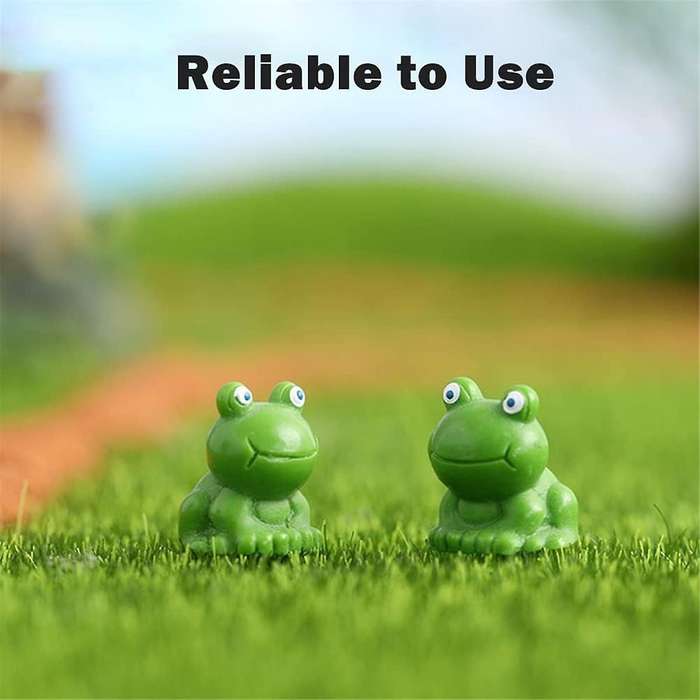 50 Pcs Mini Frogs Garden Decor Resin Green Frog Miniature Figurines, Frogs Animals Model Fairy Garde