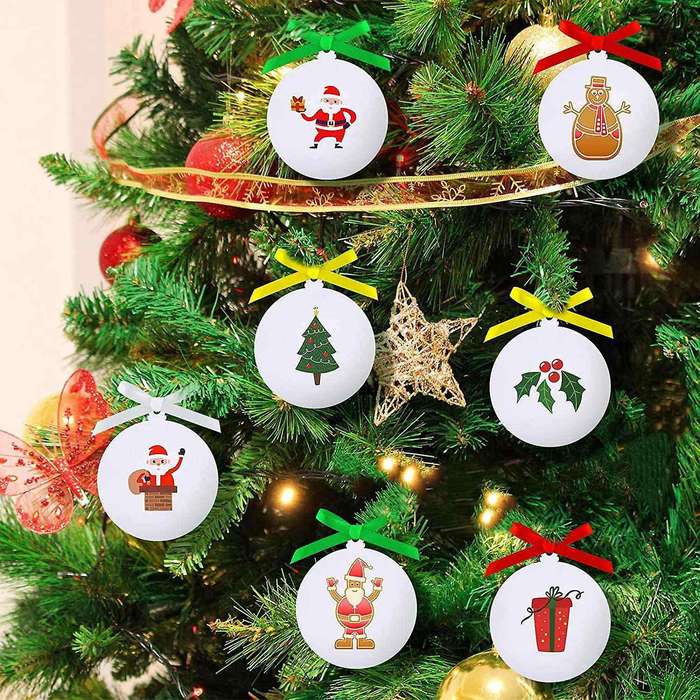 50 Pieces Round Acrylic Sheet Acrylic Discs Circles Round White Ornaments Blank Acrylic Plates with