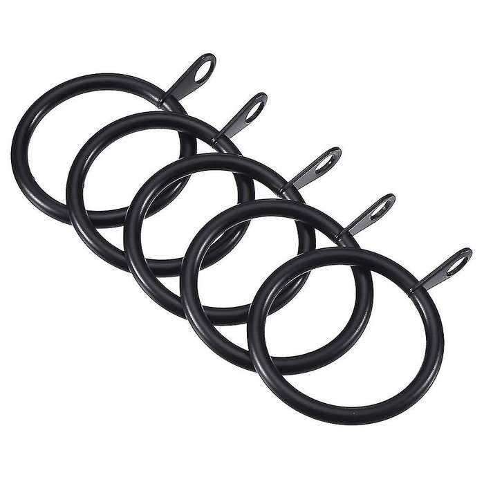 50 Set Metal Curtain Rings Drapery Curtain Hanging Rings with Plastic Curtain Hooks for Curtains An