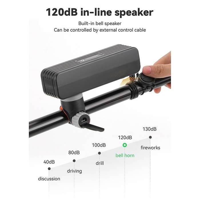 500 Lumens Bracket Bicycle Light with Horn Bicycle Headlight Night Riding Strong Light Six Lamp Bead