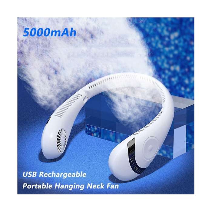 5000mah Hanging Neck Fan Lazy Foldable Small Portable Charging Head Wearing Hanging Neck Portable F