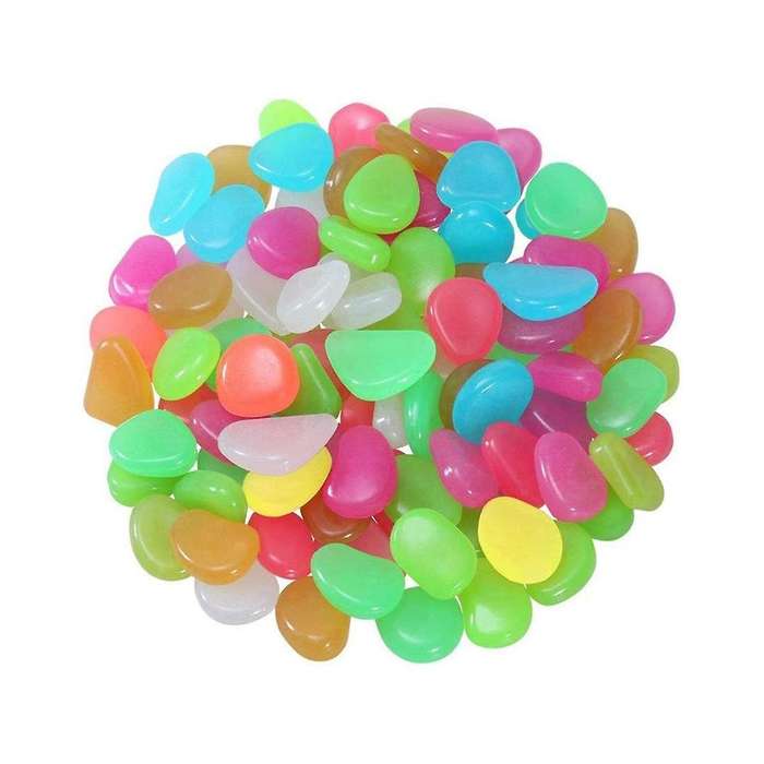 500pcs Luminous Stone Glow In The Dark Garden Rocks Glowinthedark for Walkways Garden Path Patio Law