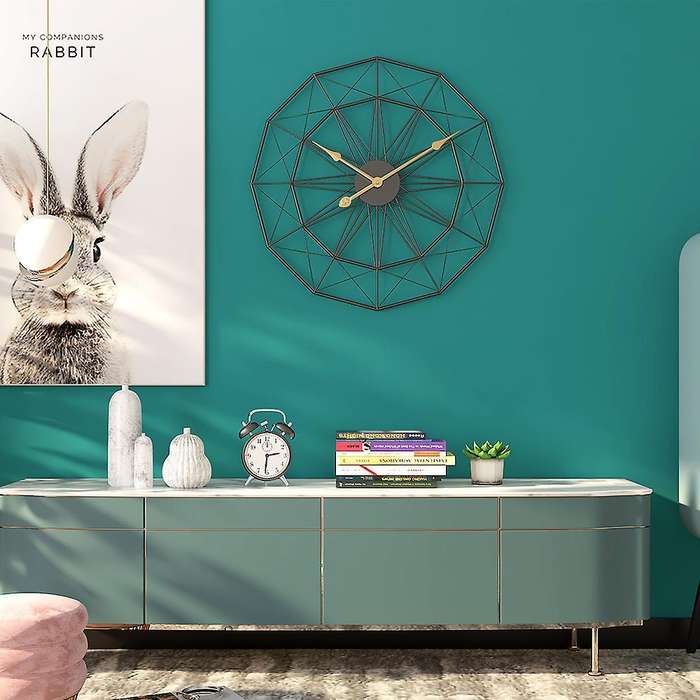 50cm Retro Nordic Type Iron Art Silent Hanging Wall Clock Mute Hanger Clocks Room Bedroom Decor New