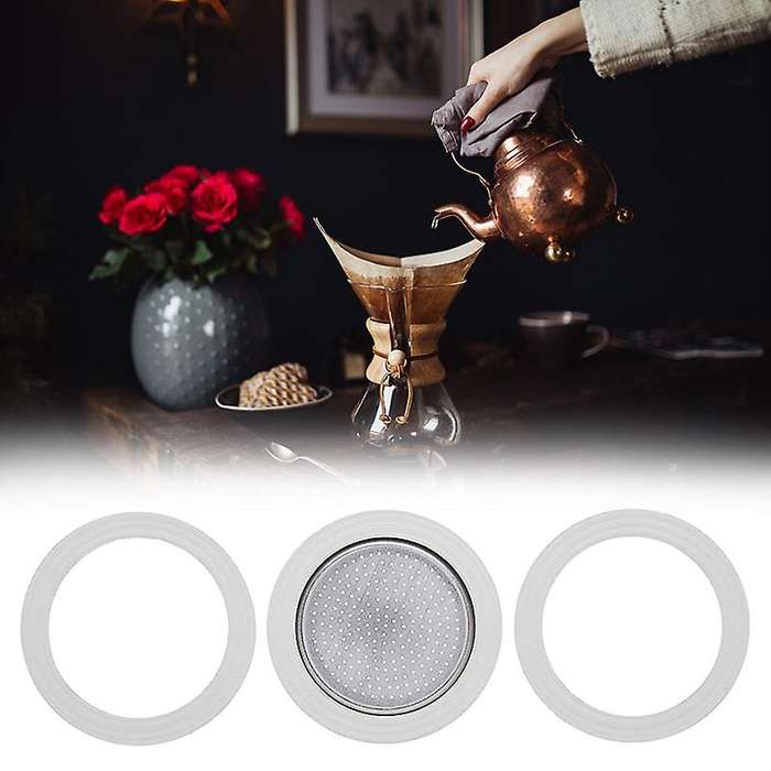 50ML Replacement Gaskets and Filter for 1 Cup Moka / Break / / Mini Espresso Makers