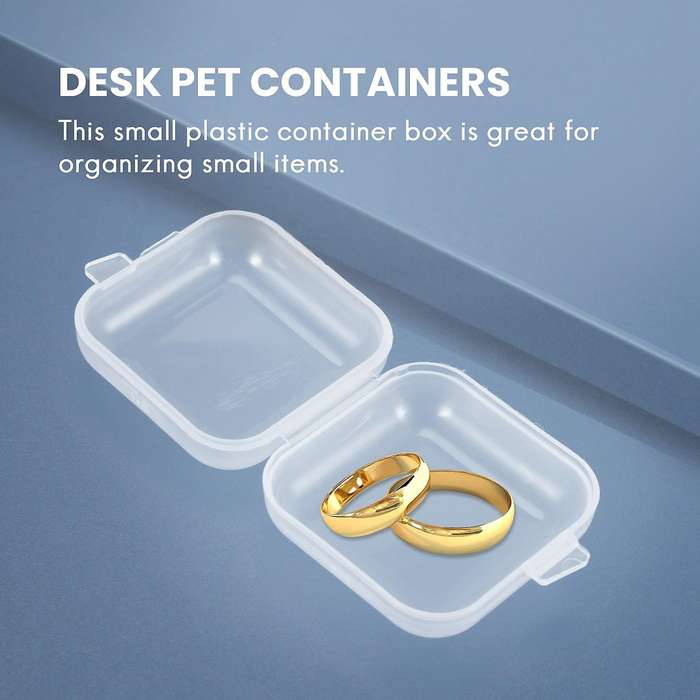 50packs Small Clear Plastic Storage Containers,mixed Empty Mini, Case with Lids for Small Items And