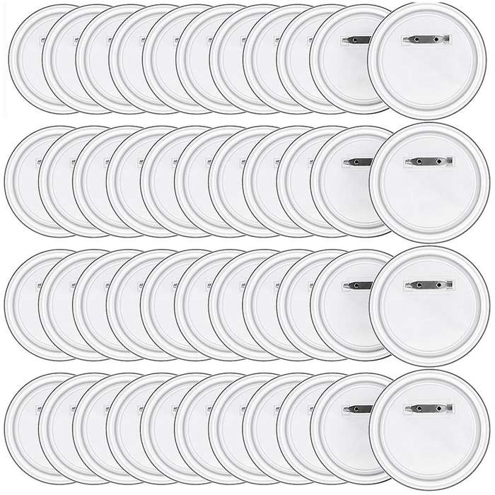 50pcs 2.36inch Button Maker Diy Button Pins, Acrylic Design Button Badge Clear Button Pin Badges