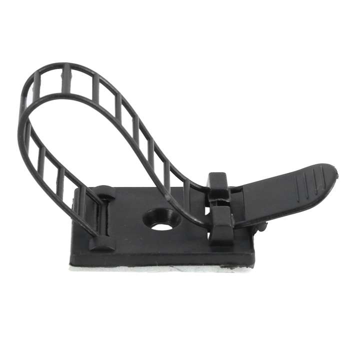 50pcs 2 Sizes Adjustable Self-adhesive Nylon Cable Straps Cable Ties Cord Clamp Compatible Wire Mana