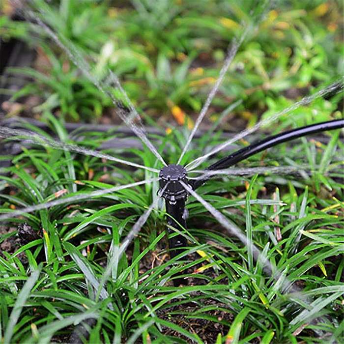 50pcs Adjustable 8 Hole Spiked Dripper Gardening Sprinkler Irrigation Staked Emitters Garden Greenho