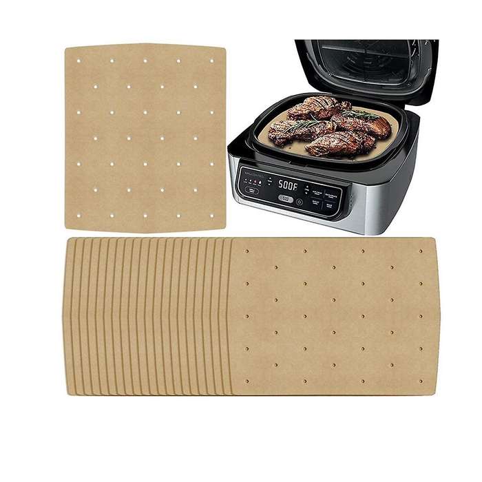 50pcs Fruit Air Fryer Paper Disposable Food Paper Liner Oil-proof Dish Barbecue Steamer Airfryer Ba