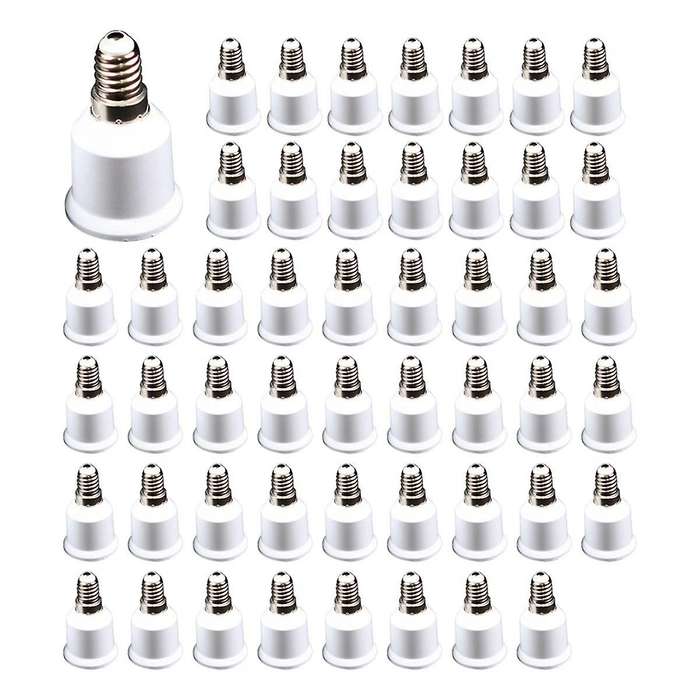 50PCS Lamp Bulb Socket Converter Easy Installation Convenient Simple and Hassle-Free Installation E