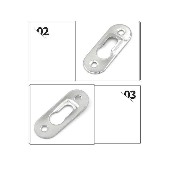 50pcs Picture Hangers 42mmx16mm Metal Keyhole Hanger Fasteners for Picture Furnniture Cabinet Acces