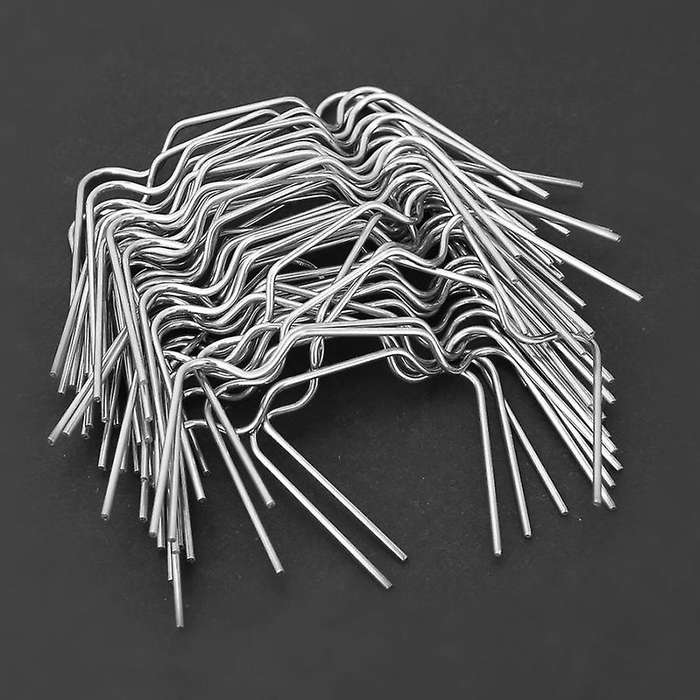 50pcs Stainless Steel Greenhouse W Clips Wire Glazing Glass Frame Fixing