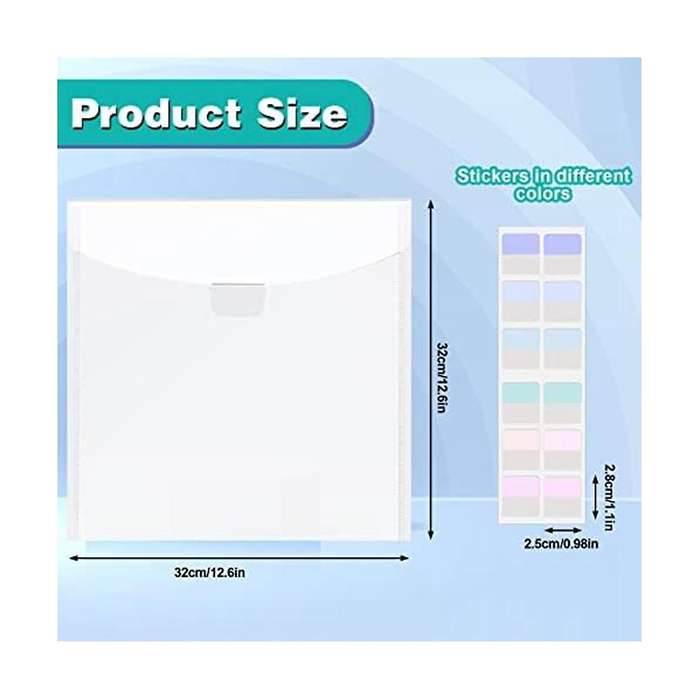 50pcs Scrapbook Paper Storage Organizer with 120pcs Sticky Index Tabs for Holding Scrapbook Paper Ca