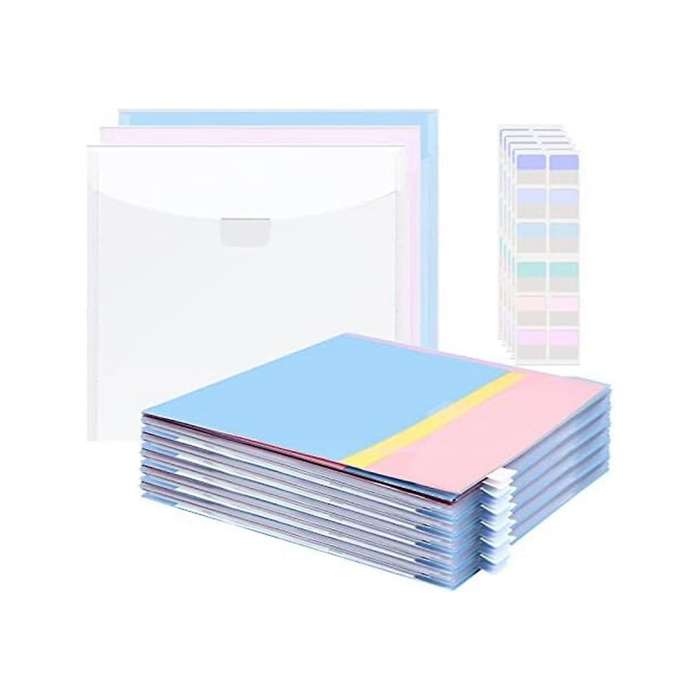 50pcs Scrapbook Paper Storage Organizer with 120pcs Sticky Index Tabs for Holding Scrapbook Paper Ca