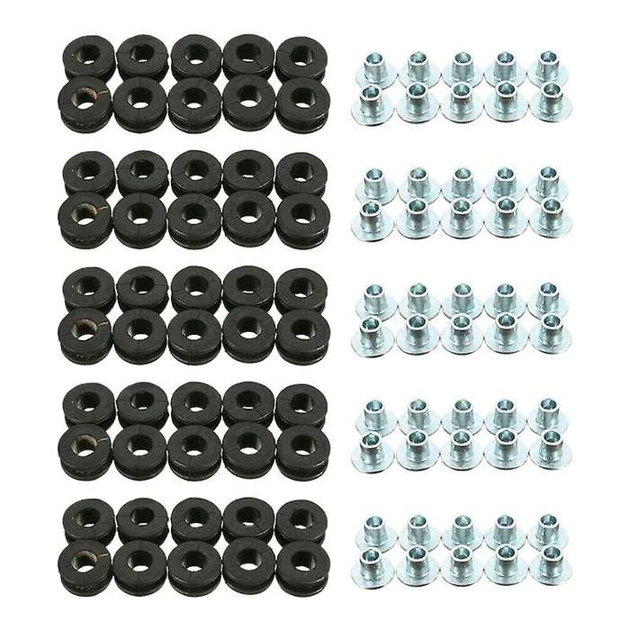50PCS Rubber Motorcycle Grommet Fairing Bolt Bushing Part Fit for