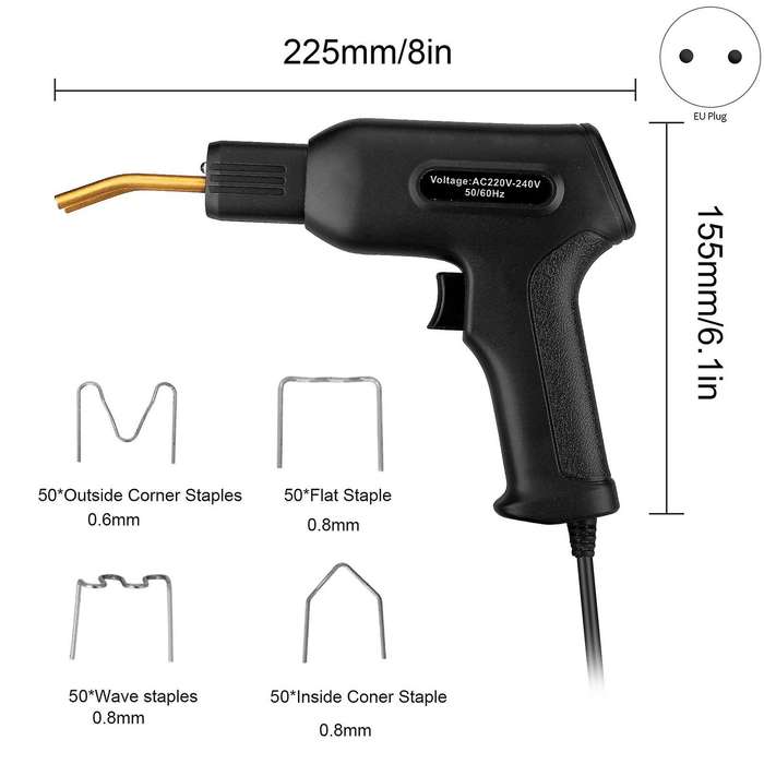 50W Portable Plastics Welders Garage Tools Hot Staplers Machine PVC Repairing Machine Car Bumper Rep
