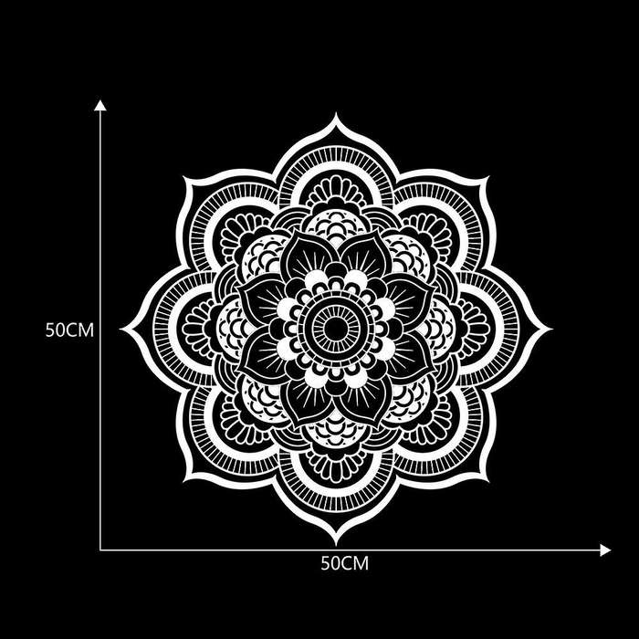 50X50cm Car Hood Vinyl Decal Mandala Sticker for Wrangler Totem Cover Hood Car Sticker Black White