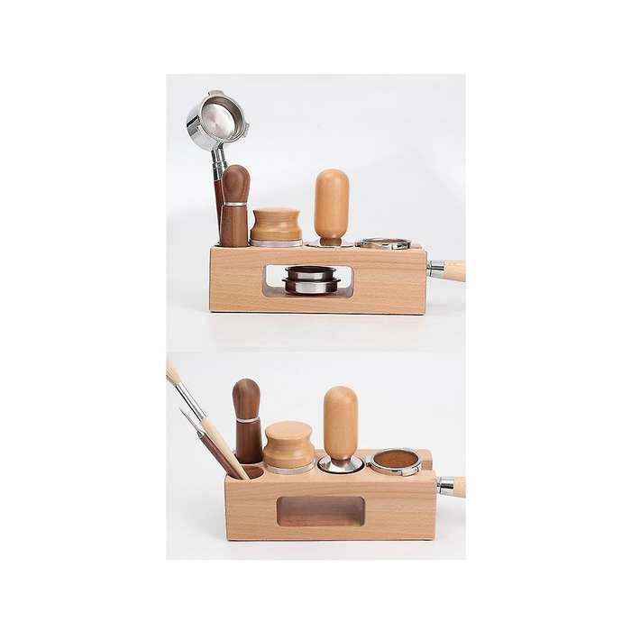 51/54mm Coffee Tamper Holder Wooden Filling Support Base Espresso Tamper Mat Station Filter Stands