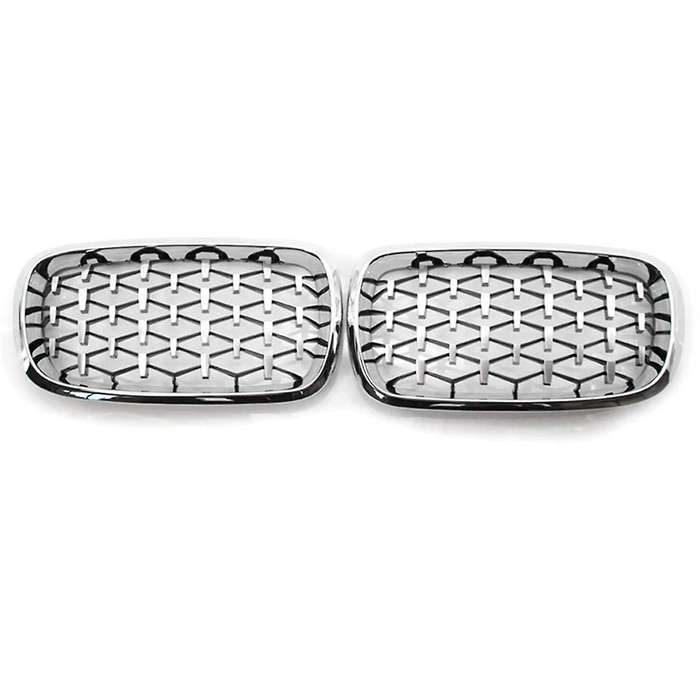 51117294486 51117294485 Chrome Plated Front Bumper Cooling Grille Meteor Diamond Center Mesh Car fo