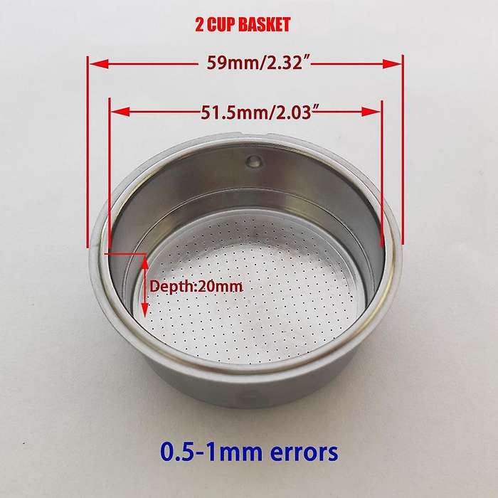51mm Bottomless Coffee Reusable Filters Portafilter for Homix Holder 60mm 15-20bar for Espresso Cof