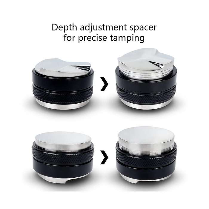 51mm 304 Stainless Steel 3 Angled Slopes and Flat Base Double Head Coffee Powder Tamper Espresso Po