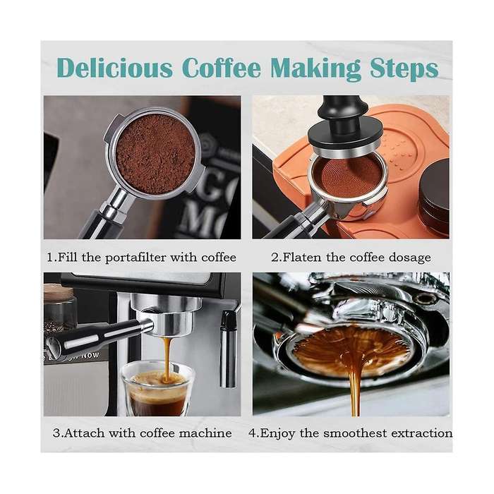51mm Bottomless Portafilter 2 Ears for Ecp3420/ec155/bco430/ec260, Espresso Portafilter