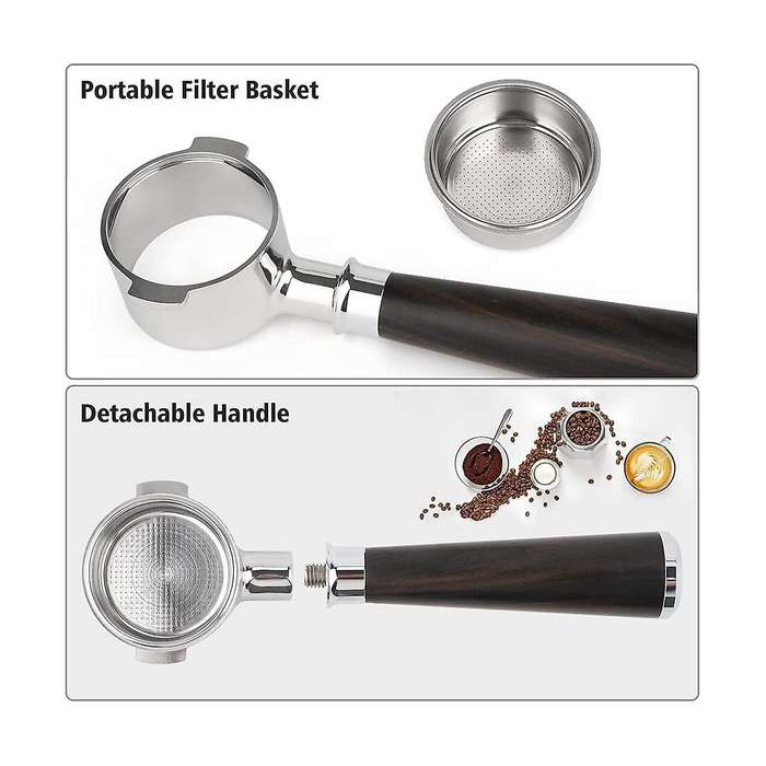 51mm Portafilter for Ecp3420/ec155/bco430/ec260, 51mm Bottomless Portafilter 2 Ears Handle
