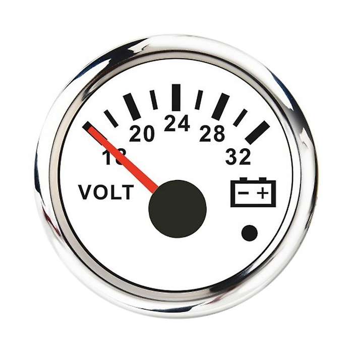 52 mm Voltmeter Volt Meter 18-32 Volt Voltage Gauge for Marine Yacht Waterproof Boat Car Gauges with