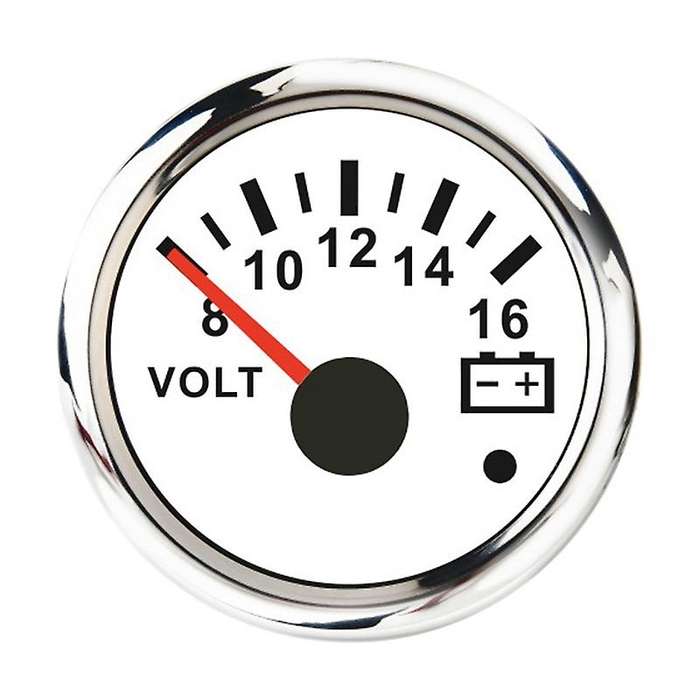 52 mm Voltmeter Volt Meter 8-16 Volt Voltage Gauge for Marine Yacht Waterproof Boat Car Gauges with