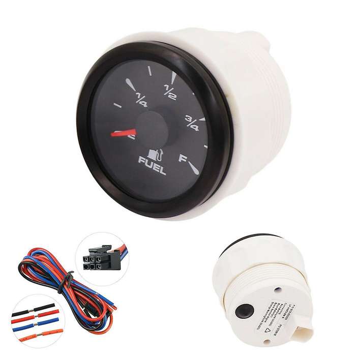 52MM Auto Fuel Level Gauge 0-190 Ohms 240-33Ohm Waterproof Fuel Level Indicator with 7 Color Backlig