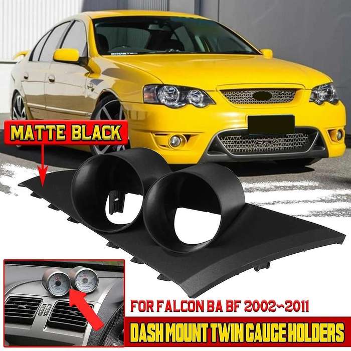 52MM Car Matte Black Gauge Pod Dash Mount Twin Gauge Meters Holder for Falcon 2002-2011