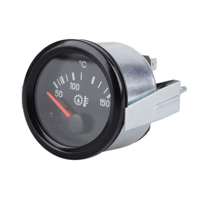 52mm Car Oil Temperature Gauge Oil Temp Meter Black Pointer 12V 50-150