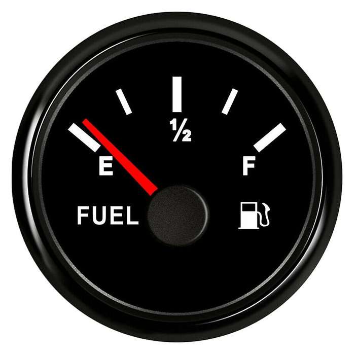 52MM Fuel Level Gauge 0-190 Ohms Waterproof Fuel Level Indicator for Car Truck Motorcycle Black