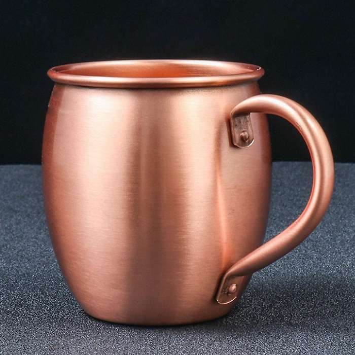 530ML 100% Pure Copper Mug Moscow Mule Mug Drum Cup Cocktail Cup Pure Copper Mug Restaurant Bar Cold