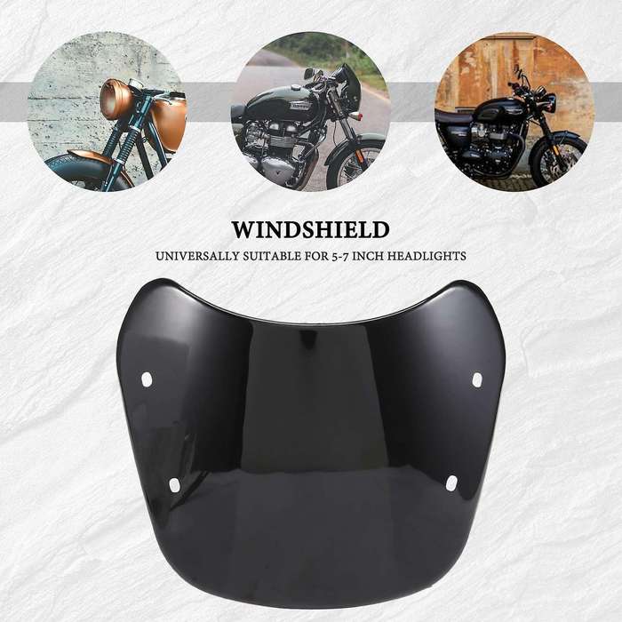 5-7 Inch Headlight Wind Deflector Windscreen Universal Compatible Honda