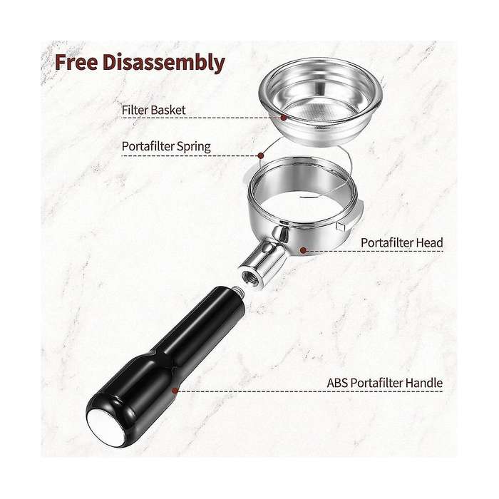 58mm Bottomless Portafilter 2 Ear Espresso Portafilter with Filter Basket for E61 , Faema, Coffee Ma