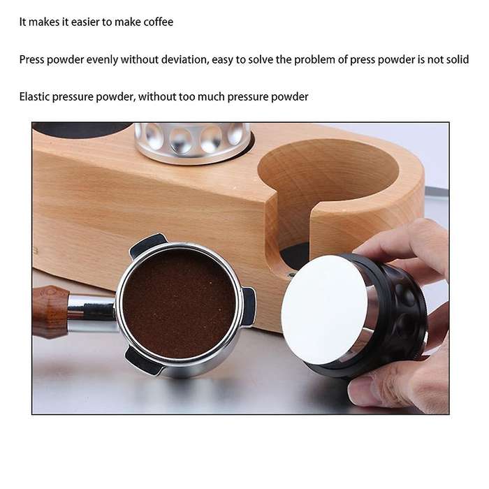 58mm Coffee Distributor&Tamper Dual Head Coffee Leveler Fits Adjustable Depth- Professional Espresso