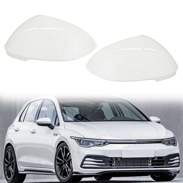 5h0857538 Car White Rearview Side Glass Mirror Cover Trim Rear Mirror Covers Shell for Golf 8 Mk8 20