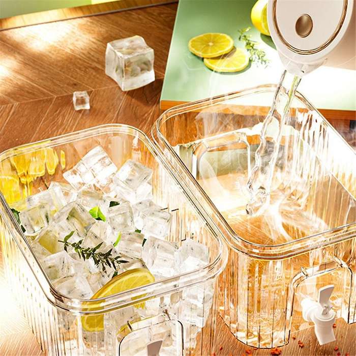 5L Large Capacity Cold Kettle Detachable Base Portable Juice Jug Cold Water Kettle with Faucet Refri