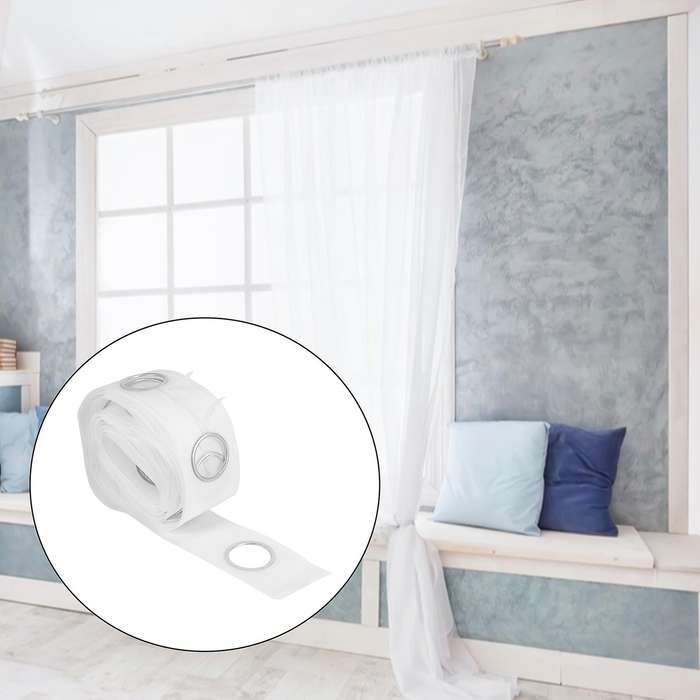 5m Curtain Tape 40 Rings Accessories Sewing Silver Curtains Blinds New
