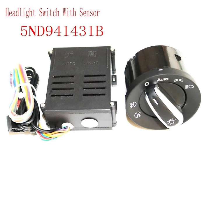 5ND941431B Car Headlight Switch with Sensor Light Adjustment Switch for 4 B5