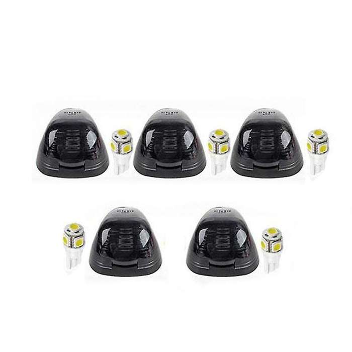 5Packs Cab Marker Light White Lens Roof Running Lightsw/Wiring for F250 F350 F450 F550 F65 E150 1999