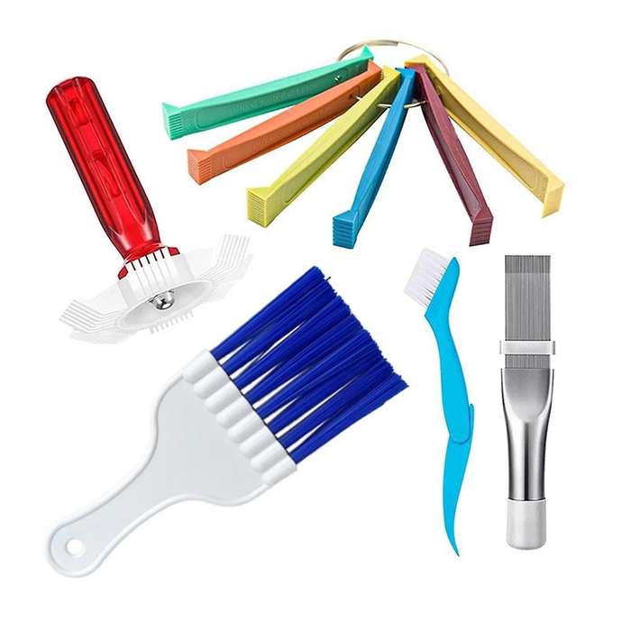 5pc Air Conditioner Fin Cleaner Set,fcr6 Fin Comb Condenser,air Outlet Cleaner Evaporator Radiator R
