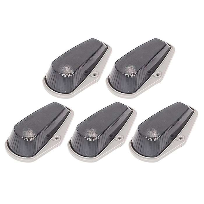5Packs Cab Marker Light Smoke Lens LED Cab Roof Running Lights W/Wiring Pack for 1973-1997 Pickup