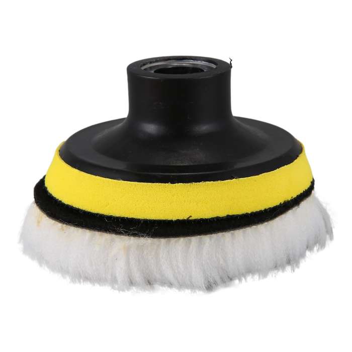 5Pcs 3 Inch Flat Wave Polished Sponge Wool Wheel Car Beauty Waxing Sponge Ball Kit