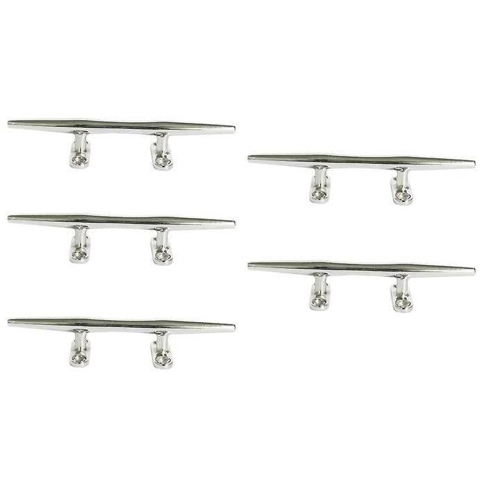 5Pcs 5 Inch 316 Stainless Steel Marine Boat Hollow Base Cleat Heavy Duty Boat Hollow Base Cleats for