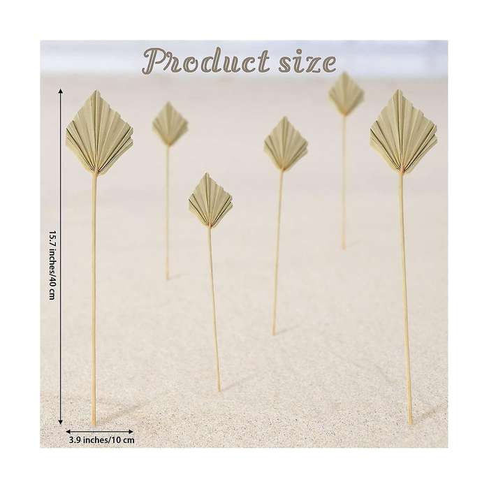 5pcs Boho Dried Palm Spears Small Natural Dried Palm Fans Leaves Decor