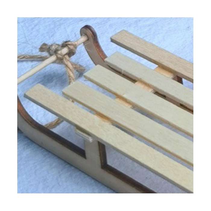 5pcs Christmas Decor Dining Table Decor Home Decor Wood Decor Wooden Sled Mini Wooden Christmas Ado